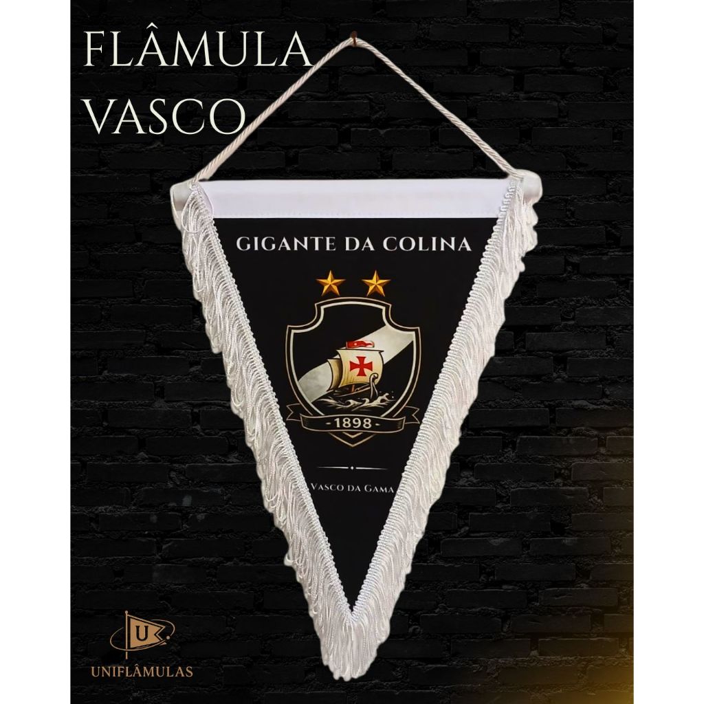 Flâmula Vasco da Gama Decorativa Colecionável 20x30 cm Arte Autoral Acabamento Premium