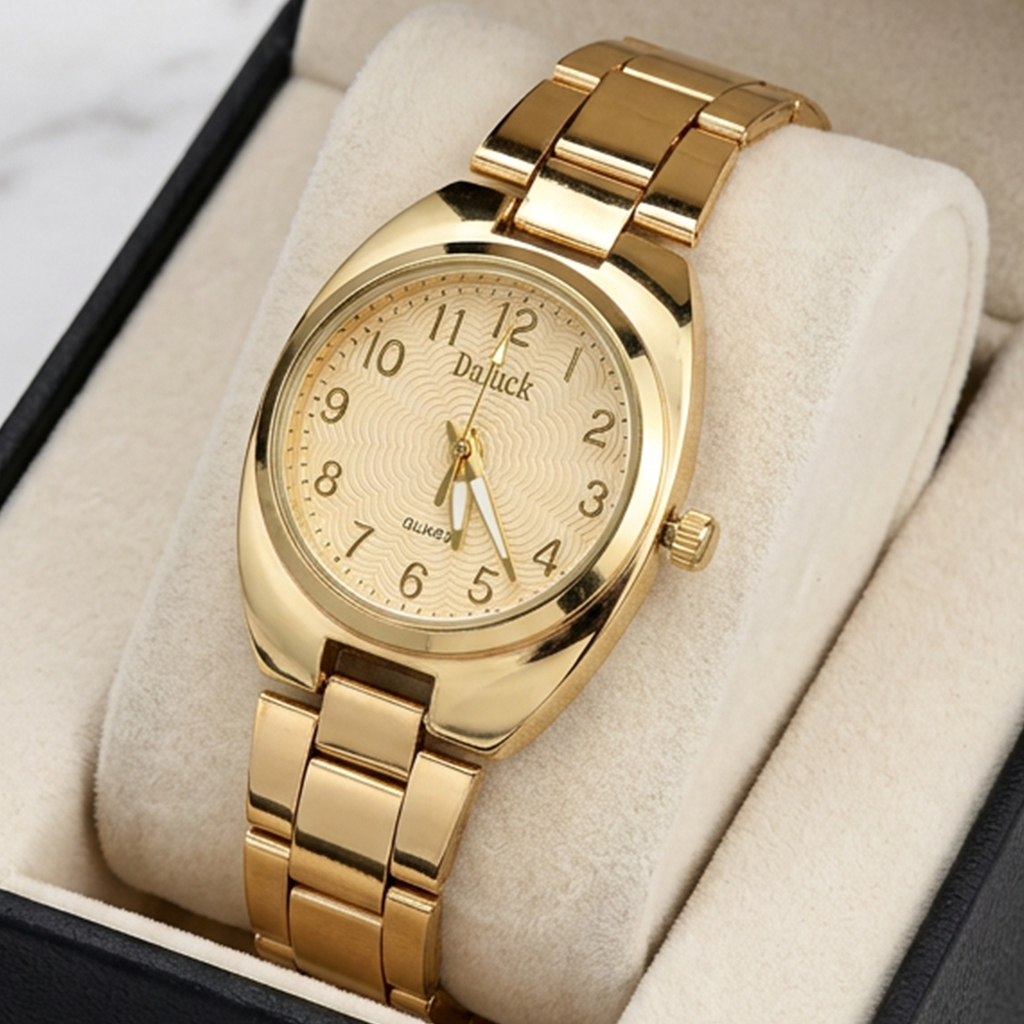 Relógio de Pulso Premium Feminino Basico Luxo Tendencia Vintage Em Metal 28mm El