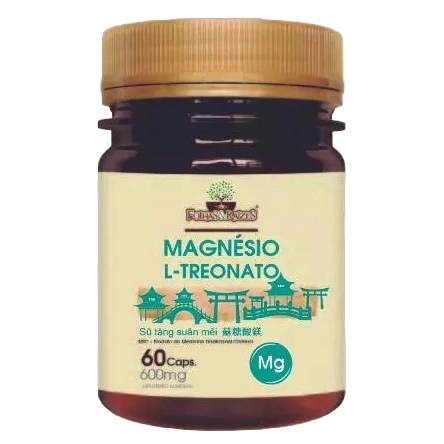 Magnésio L-Treonato 600mg 60 caps | Folhas e Raízes | 100% Natural