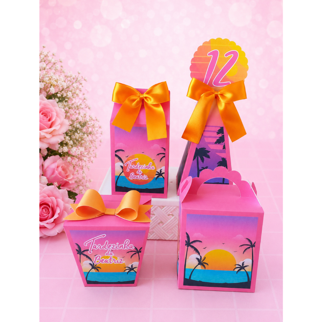 Kit Festa Tardezinha | Personalizados | Aniversários | Papelaria Personalizada | caixinhas | Lembrancinhas