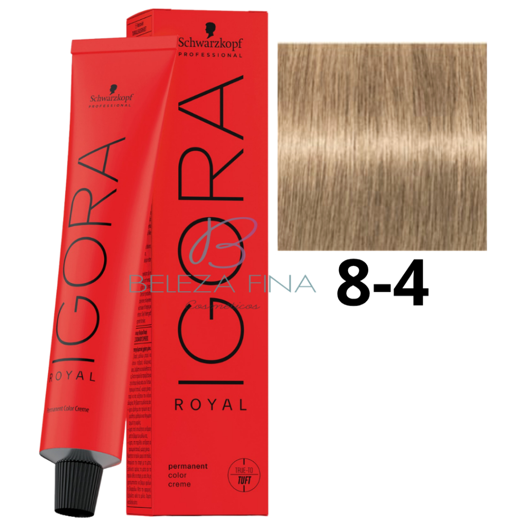 Coloração Schwarzkopf Igora Royal Tintura 8-4 60g LOURO CLARO BEGE