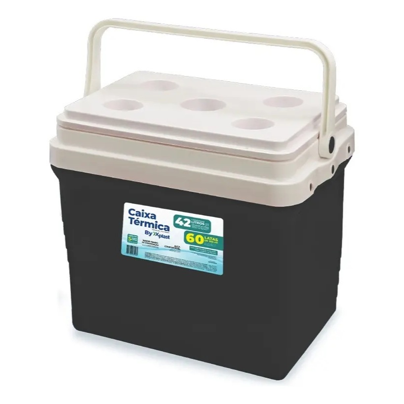 Cooler Reforçado Xplast - Capacidade para 42 Litros , Inclui Alça e Porta-Latas