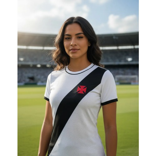 Camisa Vasco Da Gama Caravel Torcida Feminina Oficial Licenciado