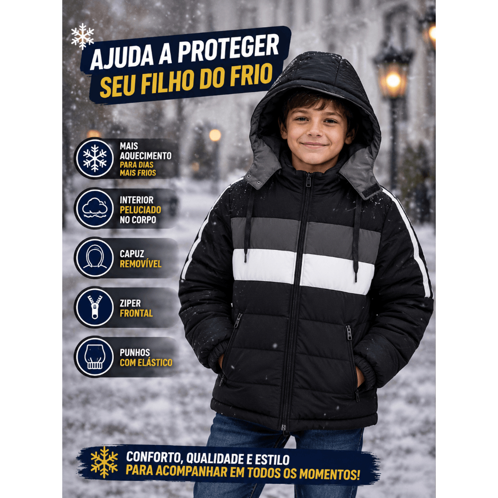 Bobojaco Infantil Juvenil Jaqueta Peluciada Masculina