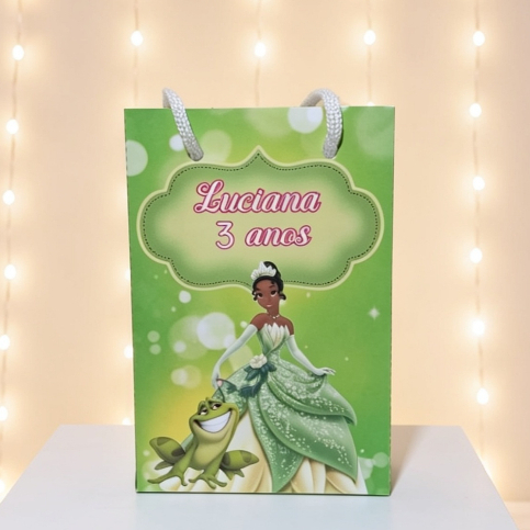 Sacolinha Princesa Tiana Personalizada Lembrancinha Festa Aniversário