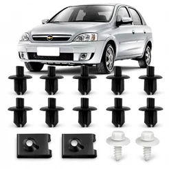 Kit Grampos Fixação Parabarro Corsa 1994 a 2016 Trava Lameiro