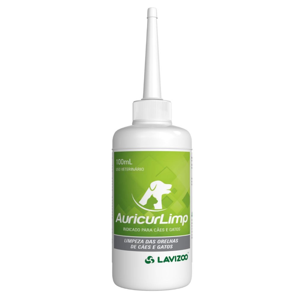 Auricur Limp Lavizoo para Limpeza Ouvidos de Cães e Gatos - 100 ml