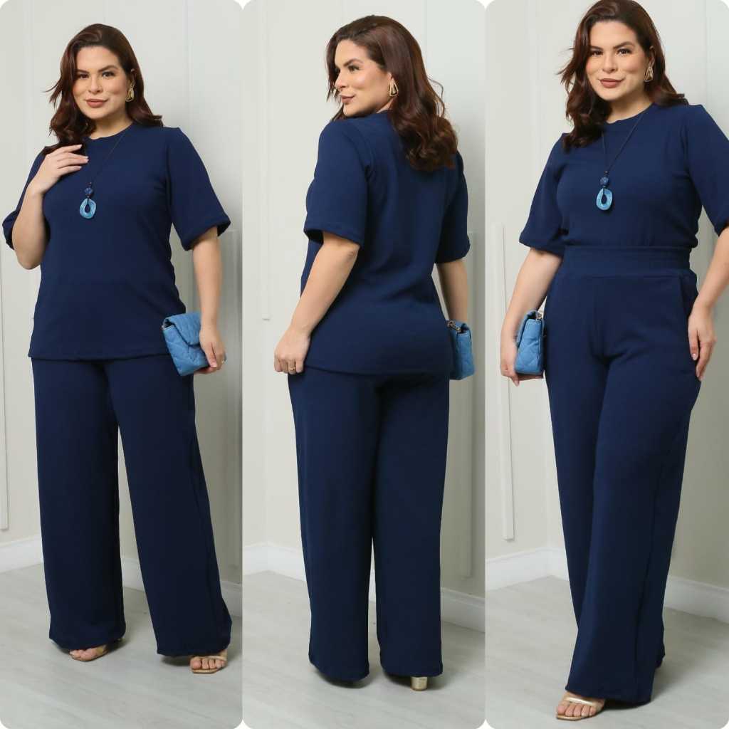 🛍️ Conjunto Pantalona e Blusa Oversized Tecido Premium Anaruga No M G GG
