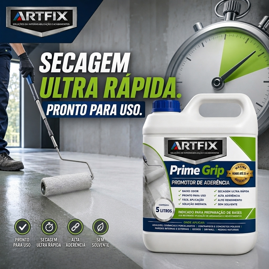 QUEIMA DE ESTOQUE - Primer P/ Autonivelante 5kg -promotor De Alta Fixacao Artfix Branco Fosco