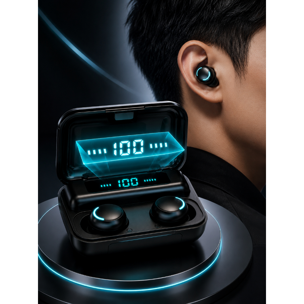 Fone Bluetooth M10 TWS Sem Fio In Ear Bluetooth 5.3 Touch LED