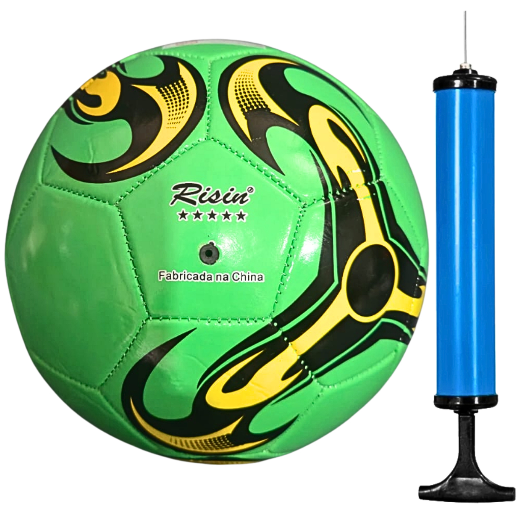 Kit 1 Bola De Futebol Campo tamanho n5 Com Bomba E Bico Aleatoria brasil