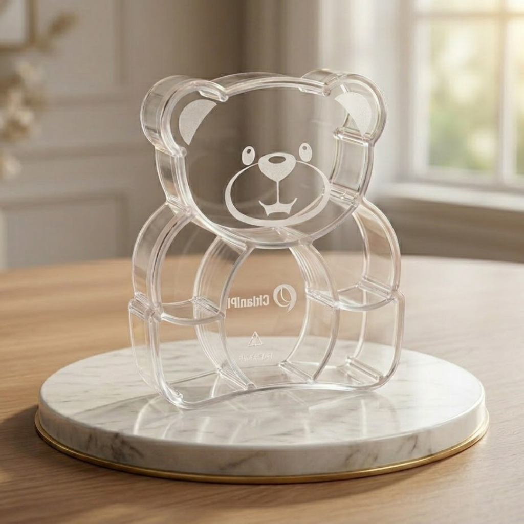 5~15 Caixinhas Ursinho Transparente Para Festa Mimo Decoração Bijouteria Personalizável F2488 Oldani