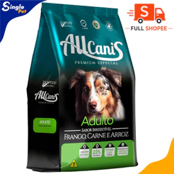 Ração Allcanis Cães Adultos Porte Grande Sabor Frango, Carne e Arroz - 15kg