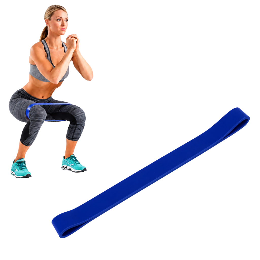 Super Mini Band Nível Médio | elástico funcional academia fit alongamento resistente azul home gym