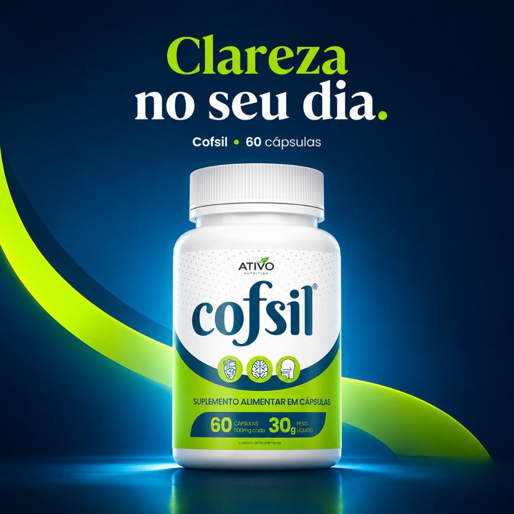 cofsil | Ativo Nutrition - 500mg - 60 Cápsulas - Suplemento Alimentar - Antioxidante, Disposição e Bem-Estar