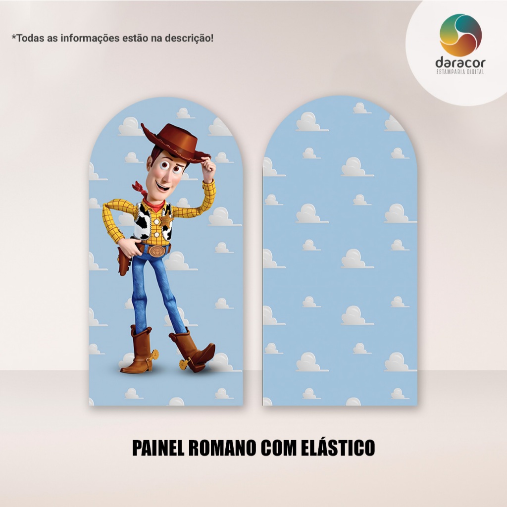 Capas de Painéis Brinquedos Cowboy Nuvens Romano C/ Elástico e Retangulares C/ Overlock FACE ÚNICA - OPÇÕES INDIVIDUAIS