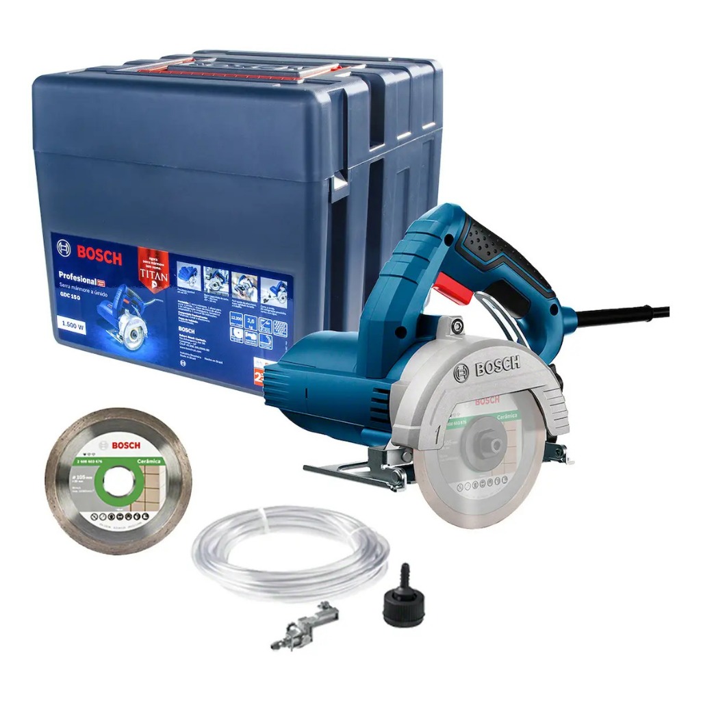 Serra Mármore GDC 151 Titan 1500w Com Kit Refrigeração e Maleta Bosch 220v