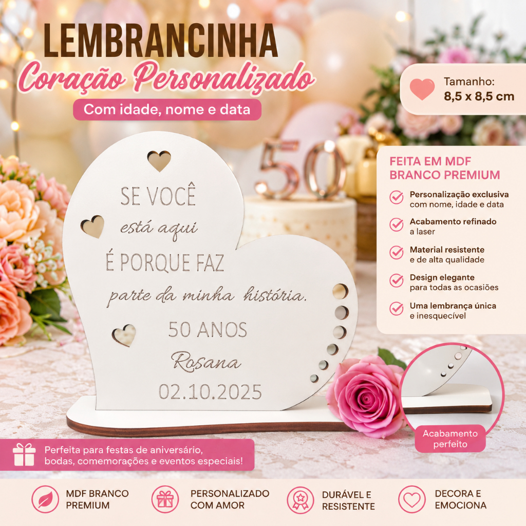 Lembrancinhas Personalizadas para Festas de Aniversário  em MDF cor Branca