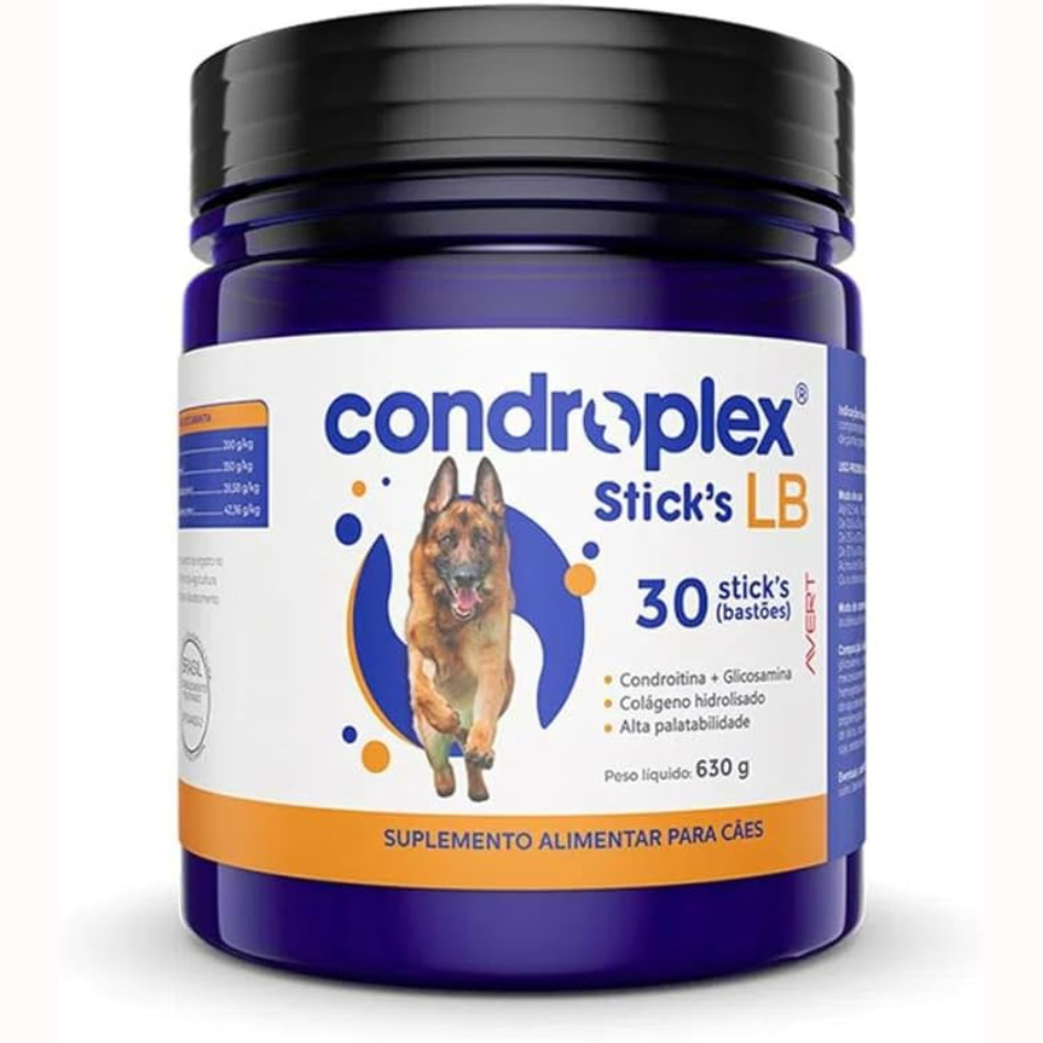 Condroplex Sticks LB Suplemento Articular para Cães 30 Bastões Mastigáveis