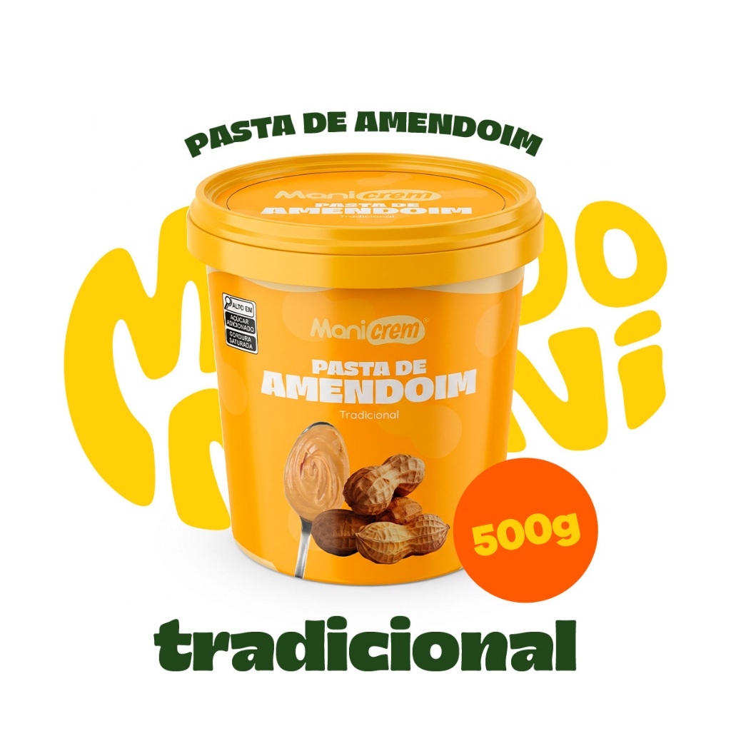 Imagem Pasta de Amendoim Sabor Tradicional 500g - Manicrem