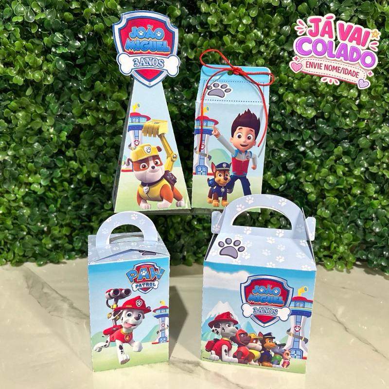 KIT/PERSONALIZADOS PATRULHA CANINA PARA LEMBRANCINHAS DE ANIVERSÁRIO/ FESTA PATRULHA CANINA ( JÁ VAI COLADO)