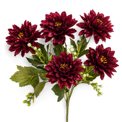 🌺 Peônia Artificial 5 Hastes CC346 Flor Decorativa Realista para Vaso Festa Casamento Casa Vinho