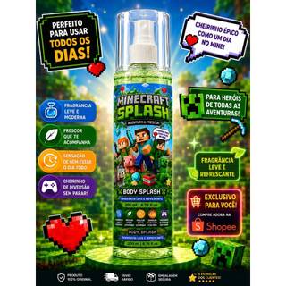 ⛏️ Body Splash Infantil Minecraft – Fragrância Suave 200ml