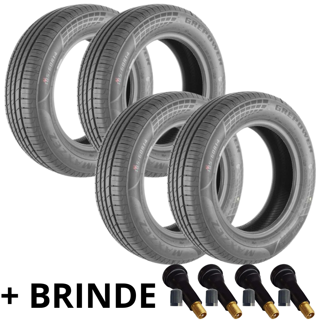 Kit 4 Pneus 195/55 R15 85V Grepower Maxzez Aro 15 Novo