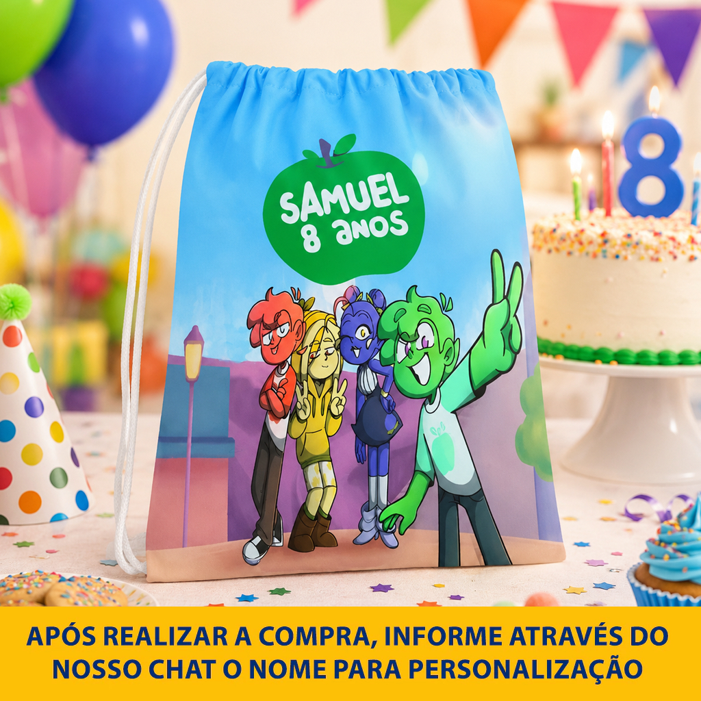 Kit Mochilinha Sacolinha Mochila Saco Sacochila Saquinho Lembrancinha Brinde Aniversario Personalizadas Festa TORAJO