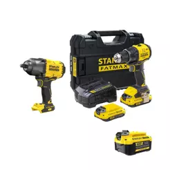 Chave de Impacto + Parafusadeira e Furadeira STANLEY SBW940712D1K Ganhe Bateria 20V