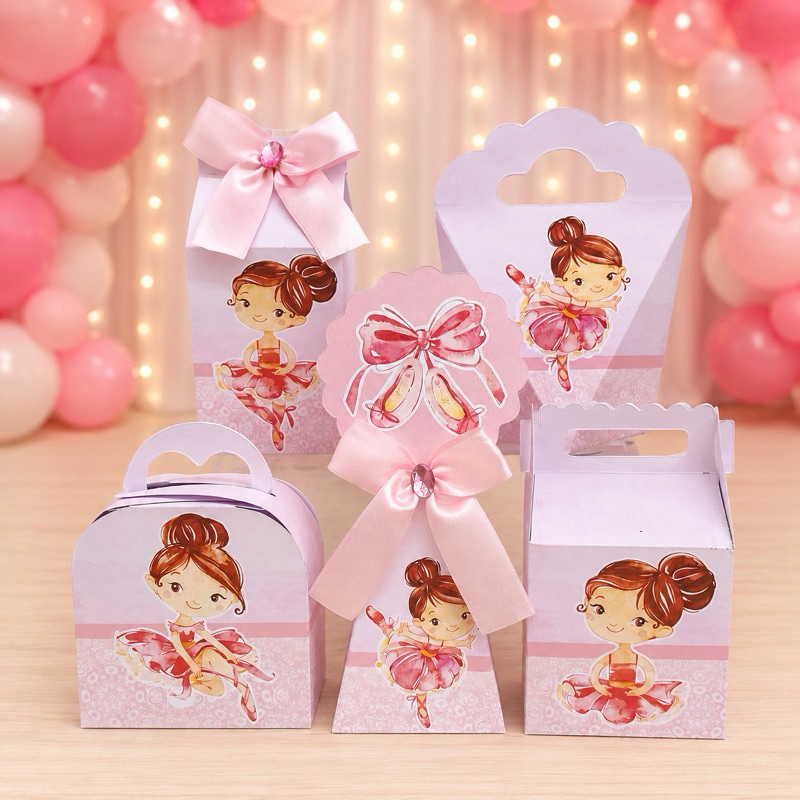 Kit Festa Bailarina Caixinhas para festa infantis lembrancinhas de aniversario mimos decoração personalizados do tema