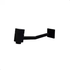 Torneira Luxo de Tanque Parede Cabeça Quadrada 21cm - Preto