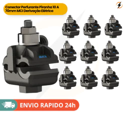 Conector De Derivação Perfurante Piranha 10/70mm Eletricista