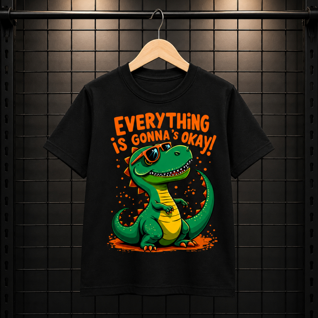 Camiseta Infantil Dinossauro Jurassic T Rex Menino Estampa Exclusiva Manga Curta Algodão