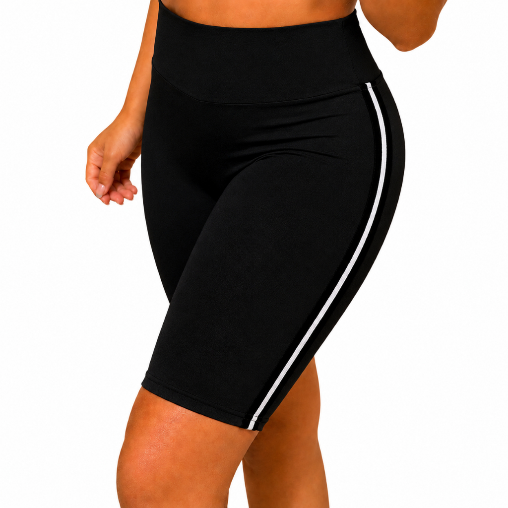 Bermuda Fitness Feminina Cós Alto Academia Ciclista Suplex Compressão Treino Corrida Ginástica — imagem 2 de 2