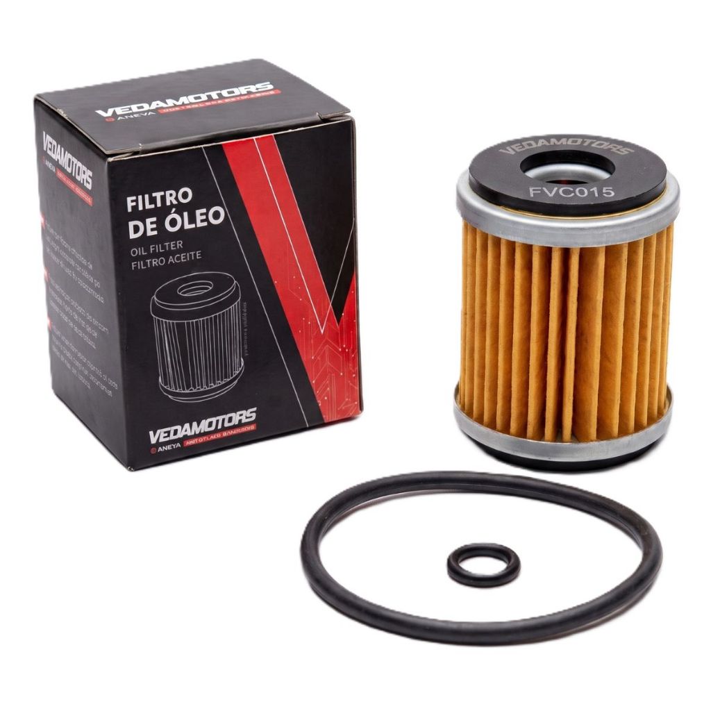 Filtro Óleo Motor Yamaha Fazer Tenere Lander XTZ YS Crypton 250 após 2010 FVC015 Vedamotors
