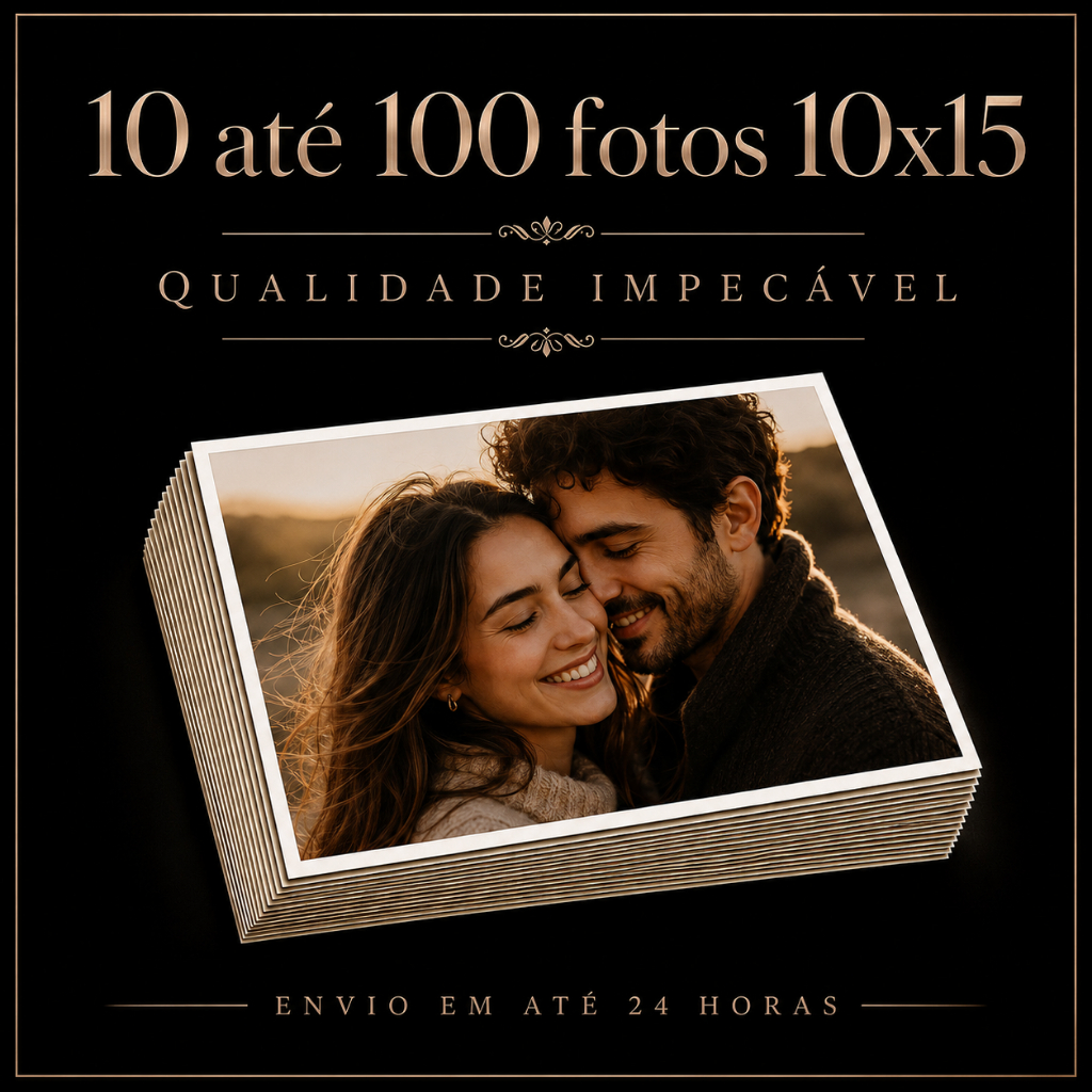 Fotos 10x15 Tema Luxo | Kit 10 a 100 Unidades | Recordações em Alta Qualidade - Envio em ate 48 horas