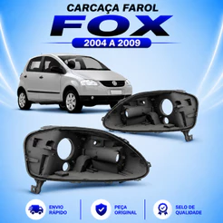 Carcaça Farol Fox 2004 2005 2006 2007 2008 2009 Foco Simples