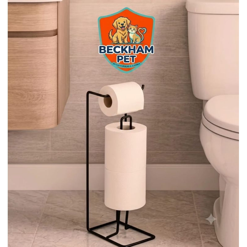 Suporte Porta Papel Higiênico Aramado Chão suporta Ate 3 Rolos Qualidade E Utilidade
