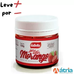 1~4 Pasta Saborizante Concentrada Morango 150g Dabella Puro Sabor