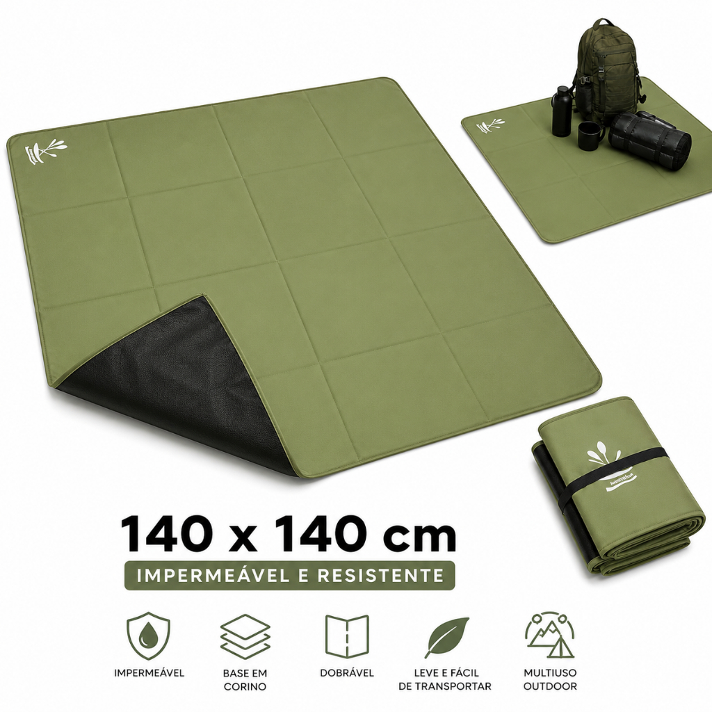 Manta Camping Impermeável Dobrável Tapete Barraca Trilha Trekking Piquenique Outdoor
