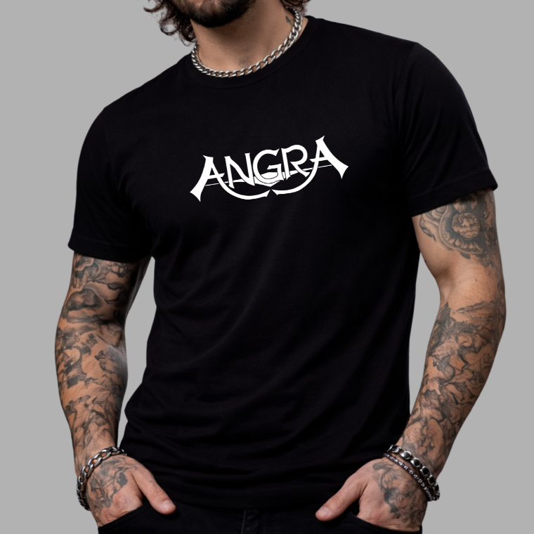 Camiseta Banda Angra Rock Power Metal Camisa Blusa Unissex Masculino Feminino 100% Algodão Top Premium