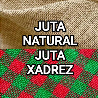 TECIDO TELA DE JUTA NATURAL, CRUA E XADREZ NATALINO (0,50M X 1M)