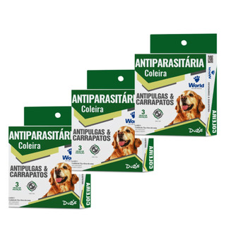Coleira Cães AntiPulgas E Carrapatos Dug's 3 Meses De Proteção World Antiparasitário Dug´…