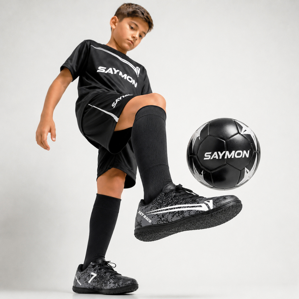 Chuteira Infantil Futsal de Futebol Quadra Lisa Original Confortável Masculino e Feminino Unissex