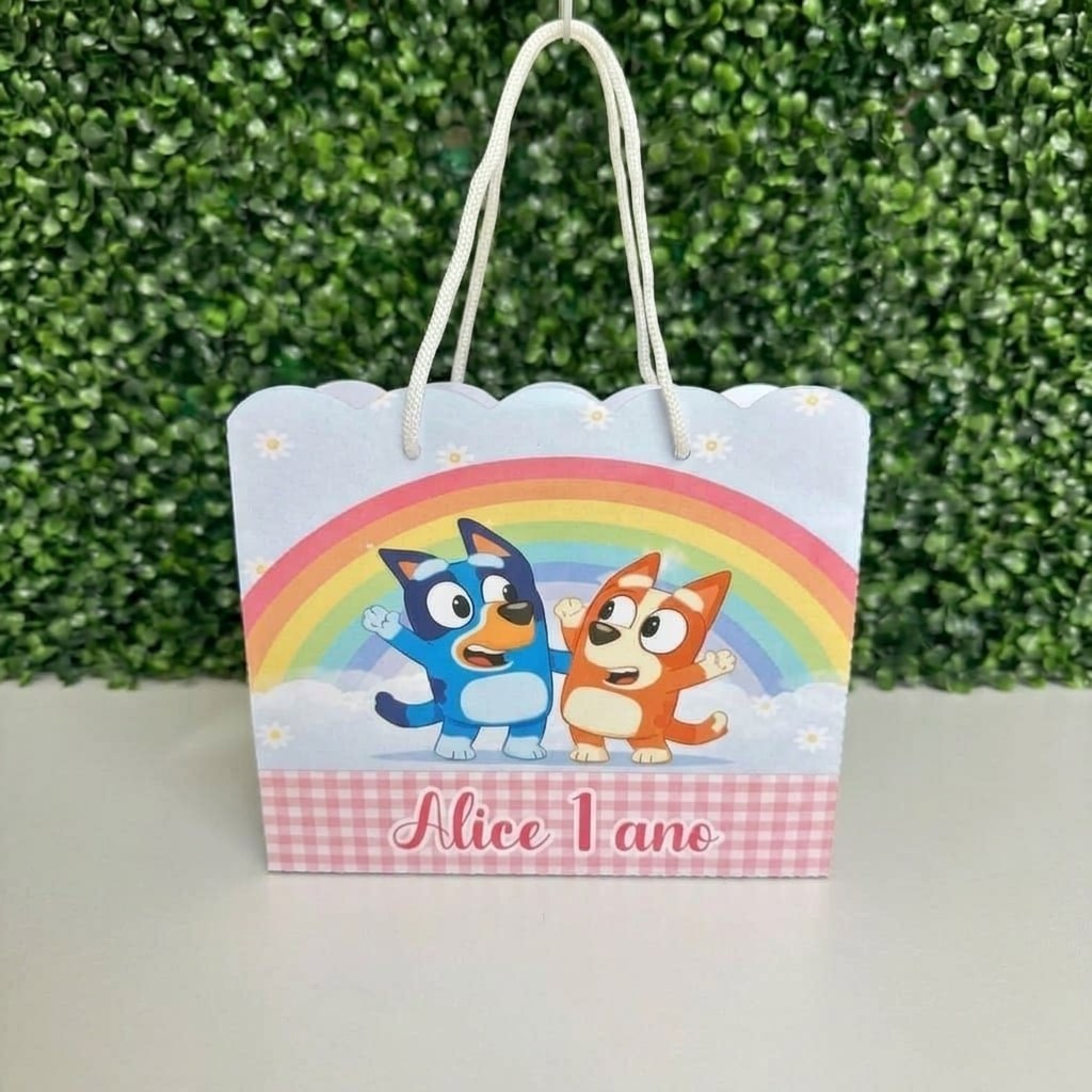 Sacolinha surpresa Bluey/ PEGUE E MONTE/ lembrancinhas bluey/ personalizados bluey/ aniversário/ festa infantil