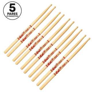 Baqueta de Bateria Nirvana Maple 5A Ponta de Madeira Leveza e Conforto para Bateria Acústica e Eletrônica - 5 Pares
