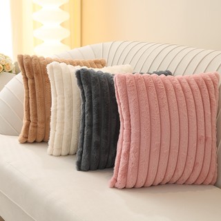 2 pcs Capas Para Almofada Em Pelucia Wave Soft Canelada Decorativa Para Sala