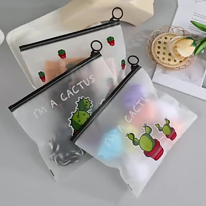 Kit 10 20 50 Estojo Multiuso Bolsinha Necessaire Transparente Com Zíper Para Maquiagem Viagem Bolsa