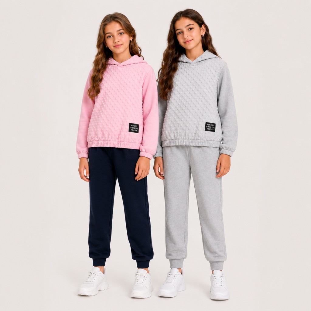 Conjunto Fleece Infantil Juvenil Menina Inverno Manga Longa Tam 10 12 14 Peluciado Quentinho